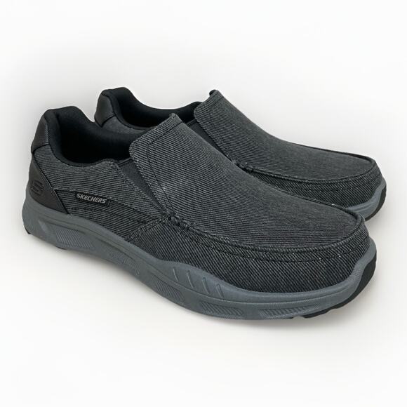 Skechers 204848 Men's 11 Cohagen Vierra Relaxed Fit Slip-On Black Casual Loafer - Picture 6 of 8